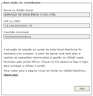 Formulário para adesão de Municípios ao convênio NFS-e — Portal da Nota  Fiscal de Serviço eletrônica